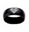 Superman Print Black Tungsten Carbide