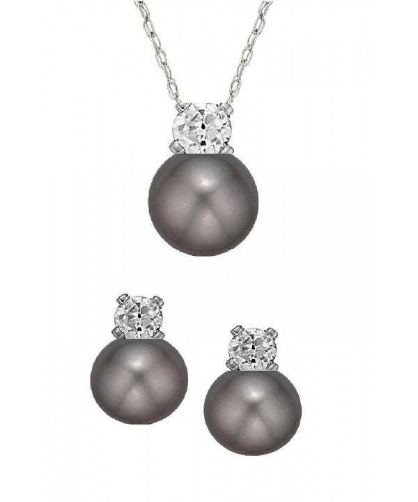 Sterling Cultured Freshwater Necklace Earrings