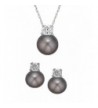 Sterling Cultured Freshwater Necklace Earrings