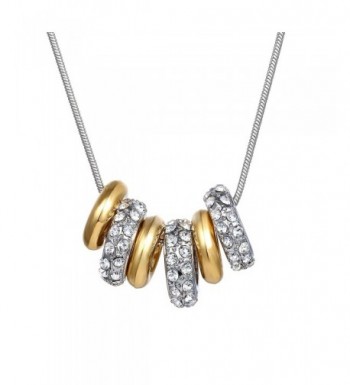 6 ring Fashion Necklace Swarovski Elements
