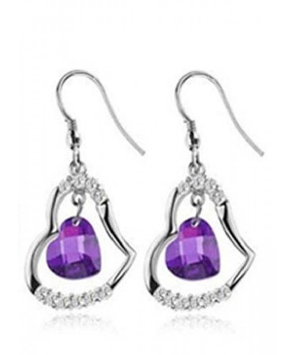 Goldminetrade Sterling Simulated Amethyst Earrings