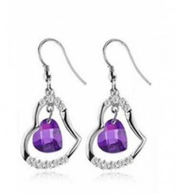 Goldminetrade Sterling Simulated Amethyst Earrings