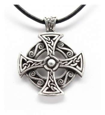 Pewter Celtic Pendant Leather Necklace