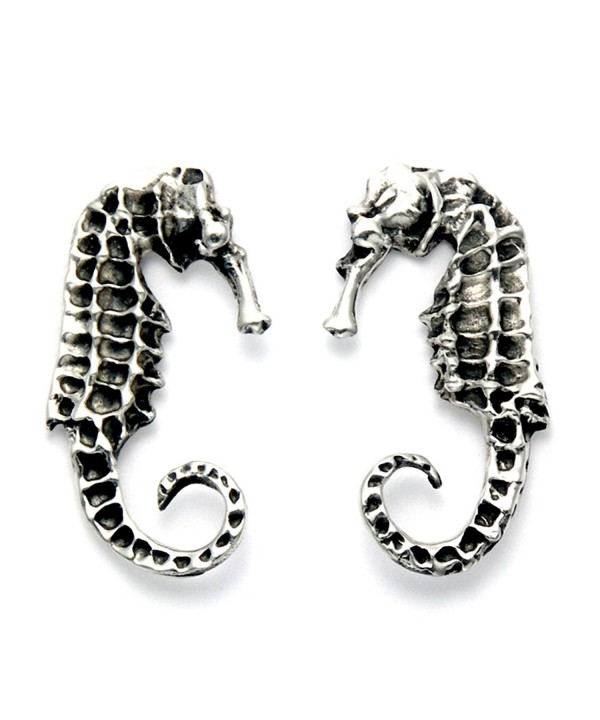 Stainless Steel Seahorse Stud Earrings