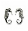 Stainless Steel Seahorse Stud Earrings
