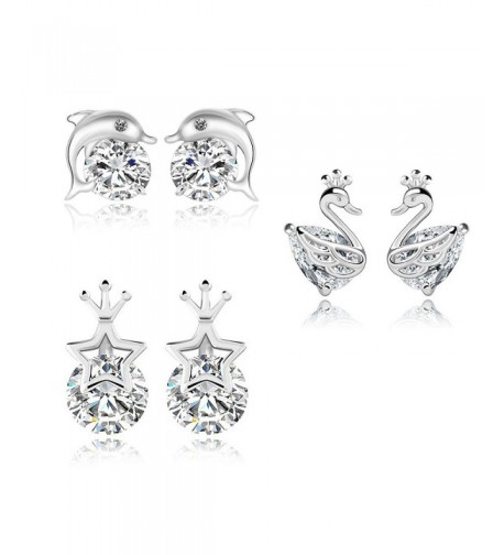 Different Hypoallergenic Platinum Pierced Earrings