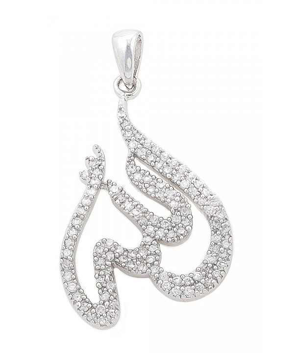 Stunning Sterling Silver Zirconia Pendant