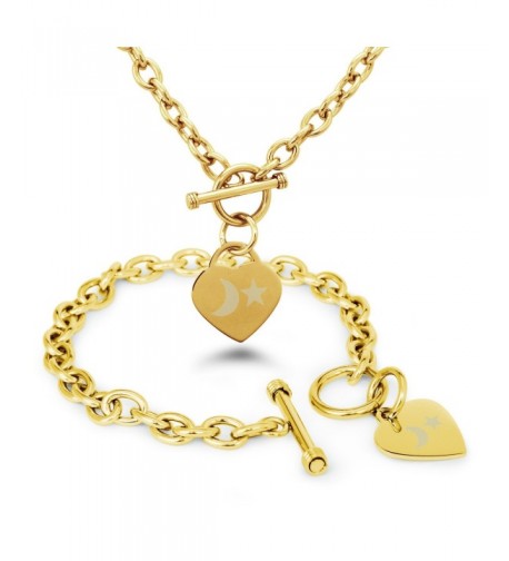 Plated Stainless Steel Engraved Heart