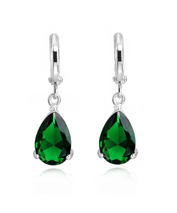 Teardrops Earrings Simulated Zirconia Crystals18