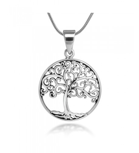 Sterling Silver Filigree Pendant Necklace