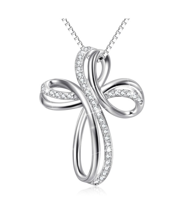 Sterling Zirconia Infinity Pendant Necklace Sterling Zirconia Infinity Pendant Necklace