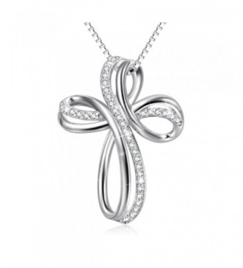 Sterling Zirconia Infinity Pendant Necklace