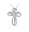 Sterling Zirconia Infinity Pendant Necklace