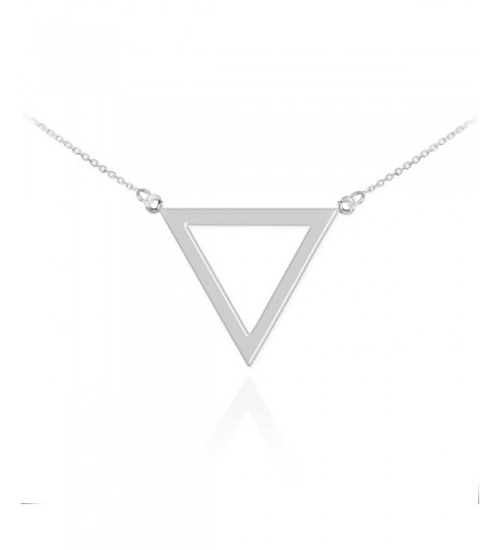 Sterling Geometric Inverted Triangle Necklace