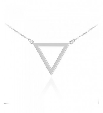 Sterling Geometric Inverted Triangle Necklace