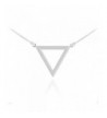 Sterling Geometric Inverted Triangle Necklace