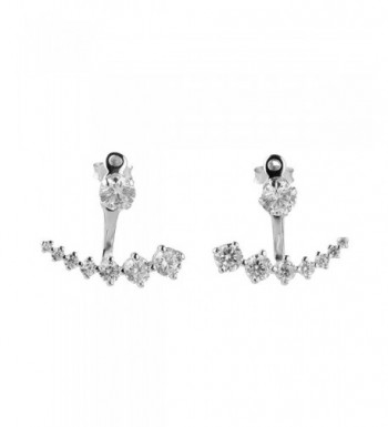 Sterling Silver Square Zirconia Earrings