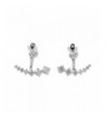 Sterling Silver Square Zirconia Earrings