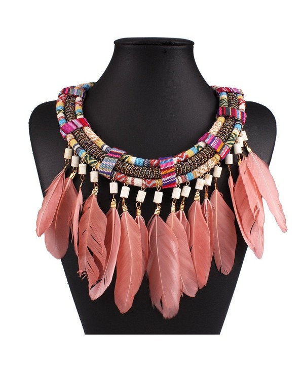 XY Fancy Feather Necklace Statement