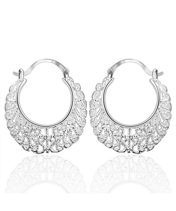Cos2be Silver Plated Earrings Hollow silver