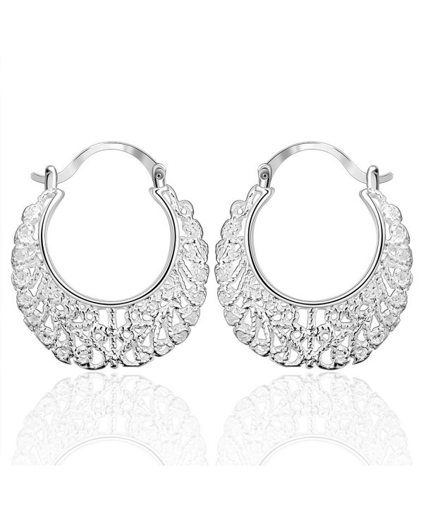 Cos2be Silver Plated Earrings Hollow silver