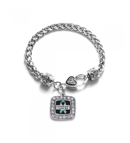 Ovarian Awareness Classic Silver Bracelet