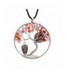 Natural Amethyst Tree Pendant Necklace