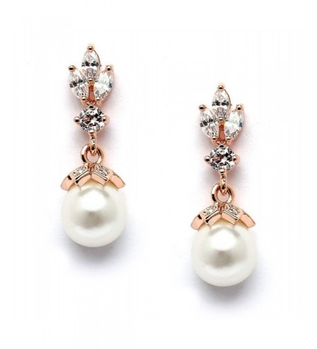 Mariell Wedding Earrings Pearl Marquis