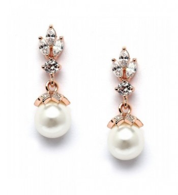 Mariell Wedding Earrings Pearl Marquis
