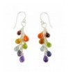 NOVICA Multi Gem Earrings Sterling Vibrancy