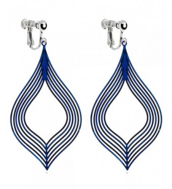 Handcrafted Frosted Stripe Earrings Screwback