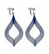 Handcrafted Frosted Stripe Earrings Screwback