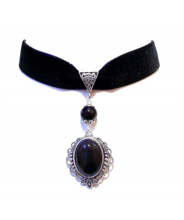 Calypso Black Velvet Gothic Necklace