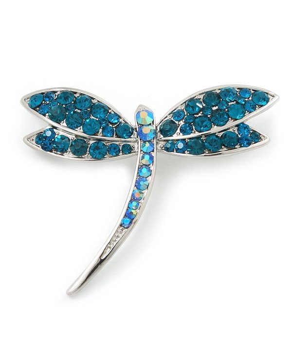 Classic Swarovski Crystal Dragonfly Rhodium