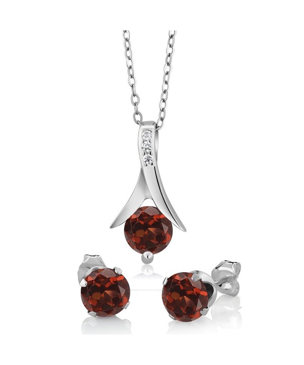 Sterling Silver Garnet Earring Pendant