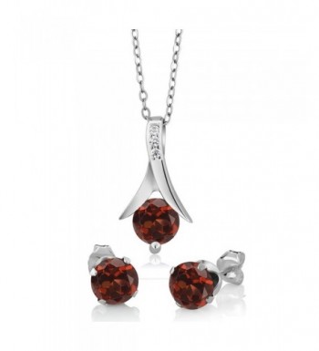 Sterling Silver Garnet Earring Pendant