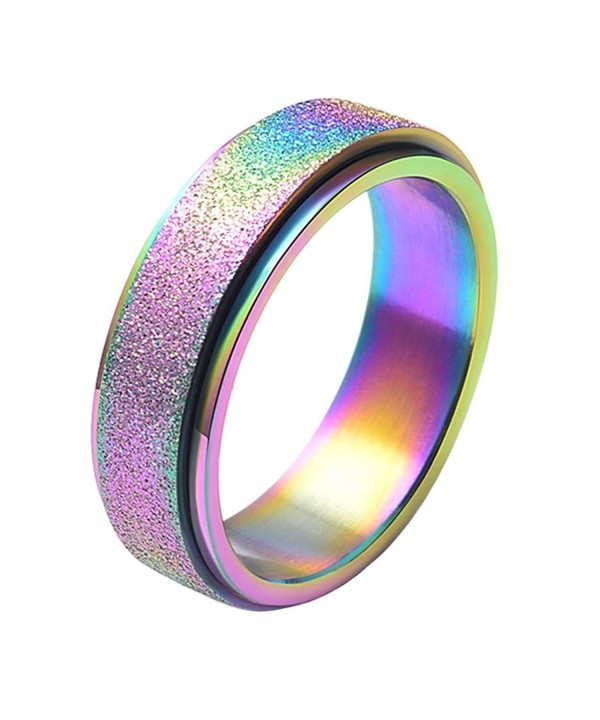 PAMTIER Womens Stainless Wedding Rainbow