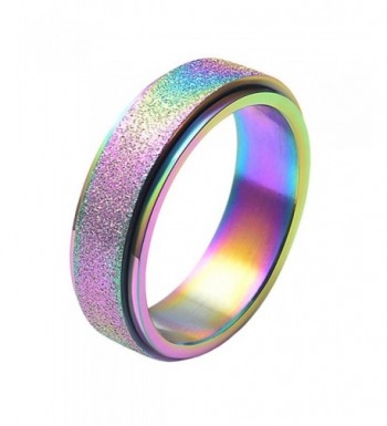 PAMTIER Womens Stainless Wedding Rainbow