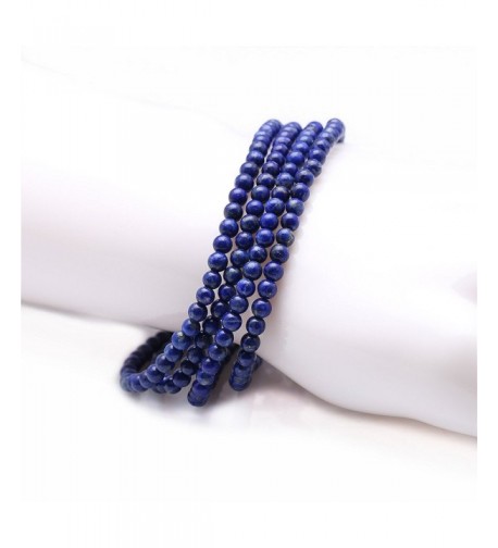 Stunning Stackable Simulated Lapis Stretchy Bracelet