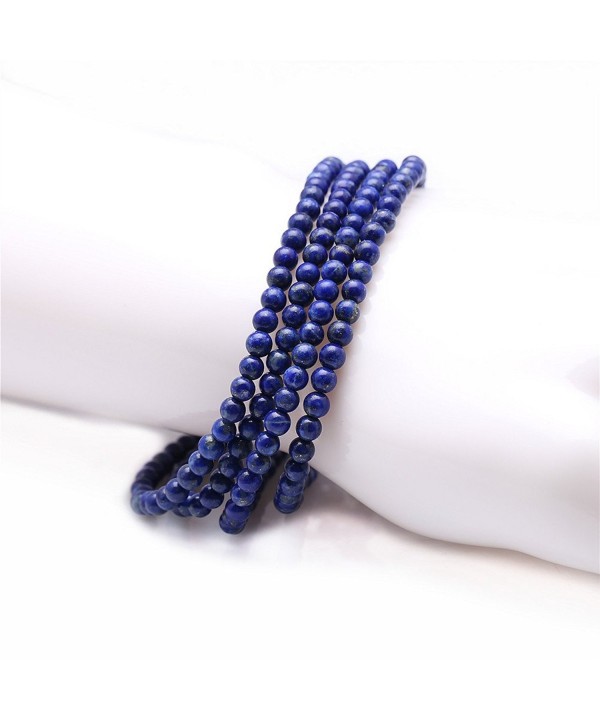 Stunning Stackable Simulated Lapis Stretchy Bracelet