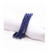 Stunning Stackable Simulated Lapis Stretchy Bracelet
