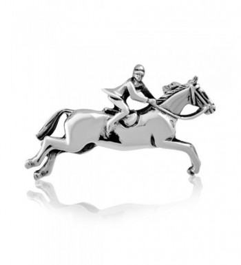 WithLoveSilver Sterling Jumping Horseshoe Equestrian