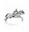 WithLoveSilver Sterling Jumping Horseshoe Equestrian