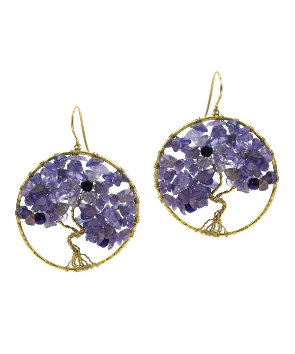 Sparkling Garden Simulated Amethyst Earrings