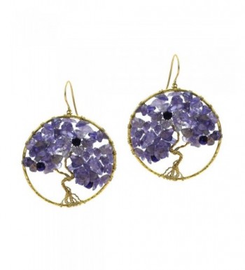 Sparkling Garden Simulated Amethyst Earrings