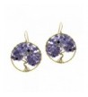 Sparkling Garden Simulated Amethyst Earrings