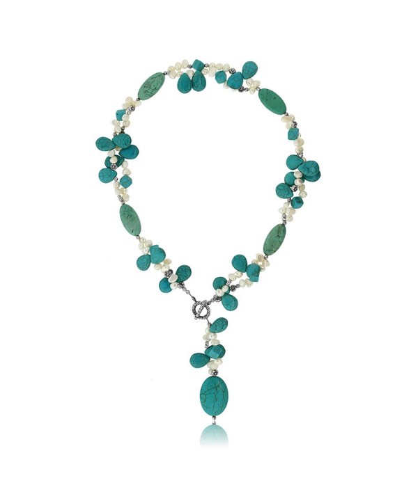 Simulated Turquoise Cultured Freshwater Necklace