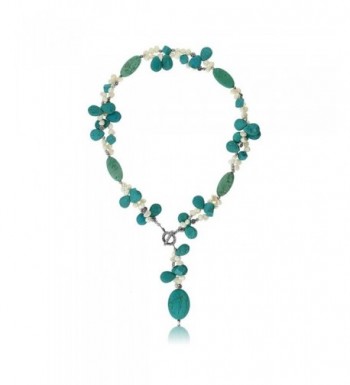 Simulated Turquoise Cultured Freshwater Necklace