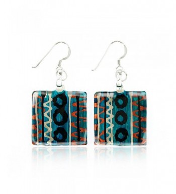 Sterling Silver Painted Multi Colored Earrings