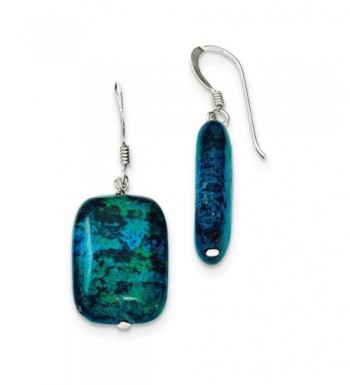 Sterling Silver Stabilized Chrysocolla Earrings